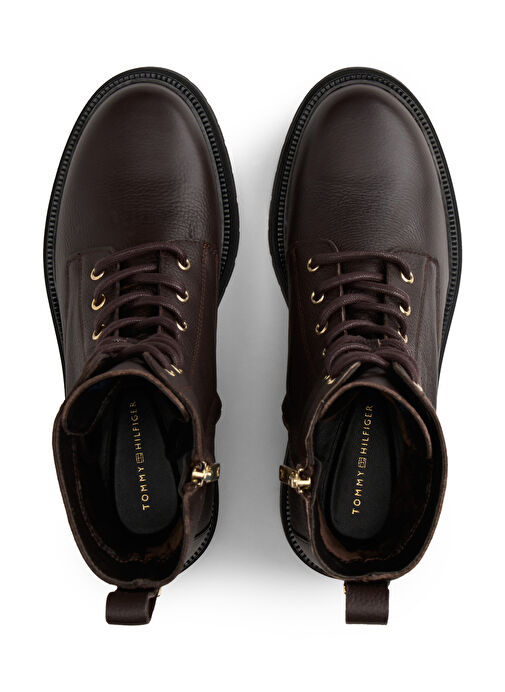 Tommy Hilfiger Kahverengi Kadın Deri Bot FW0FW08767BCR - Görsel 4