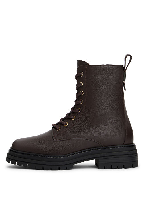 Tommy Hilfiger Kahverengi Kadın Deri Bot FW0FW08767BCR - Görsel 6