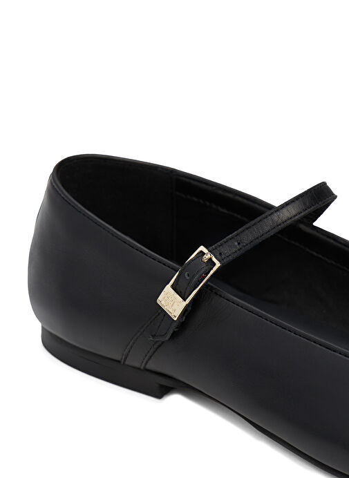 Tommy Hilfiger Siyah Kadın Deri Babet FW0FW09152BDS - Görsel 5