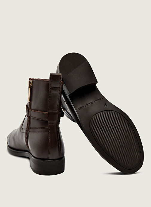 Tommy Hilfiger Kahverengi Kadın Deri Bot FW0FW08781GV0 - Görsel 5