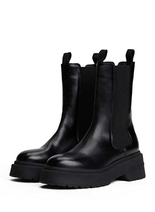 Tommy Hilfiger Siyah Kadın Deri Bot EN0EN02888BDS - Görsel 4