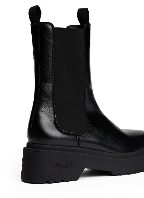 Tommy Hilfiger Siyah Kadın Deri Bot EN0EN02888BDS - Görsel 5