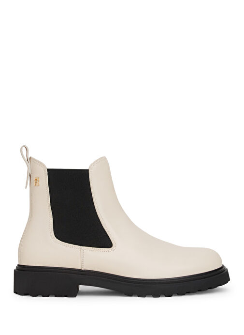 Tommy Hilfiger Bej Kadın Deri Bot FW0FW08766ACI - Görsel 2