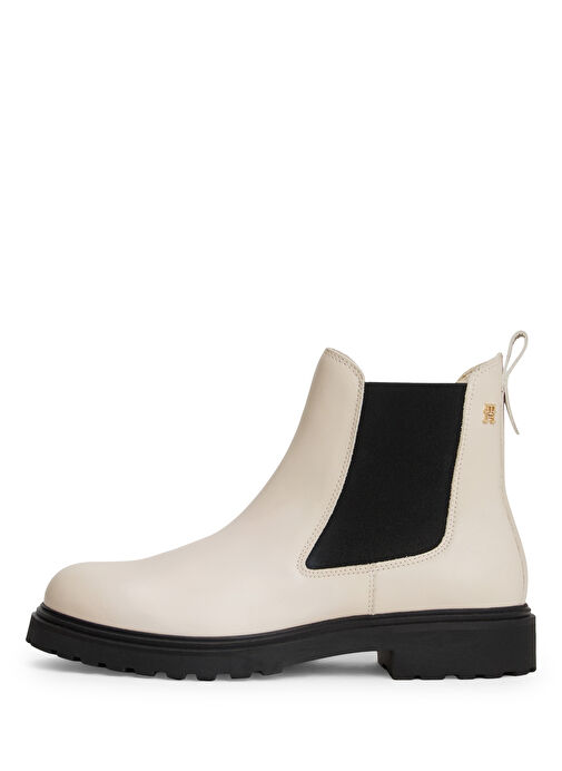 Tommy Hilfiger Bej Kadın Deri Bot FW0FW08766ACI - Görsel 3