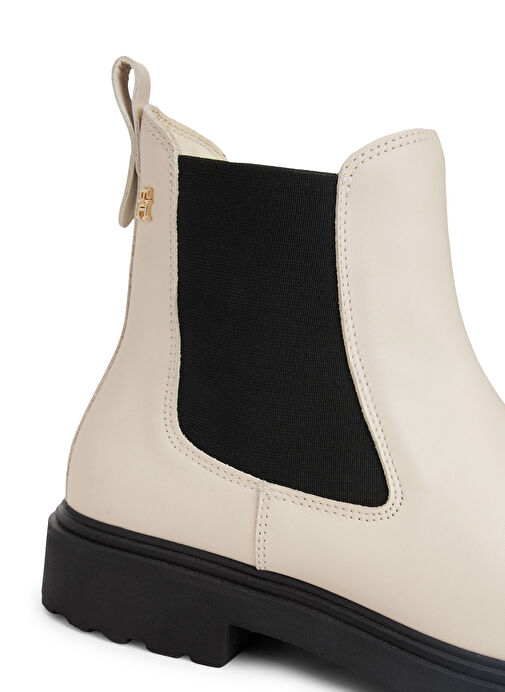 Tommy Hilfiger Bej Kadın Deri Bot FW0FW08766ACI - Görsel 5