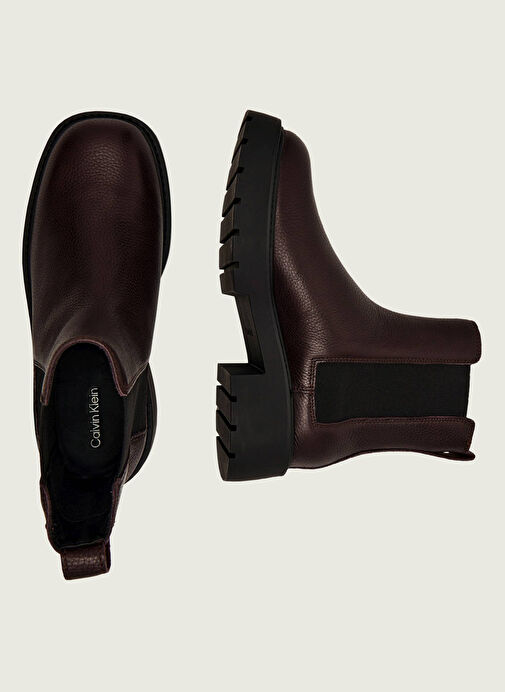 Calvin Klein Kahverengi Kadın Deri Bot YW0YW02072BAP - Görsel 4