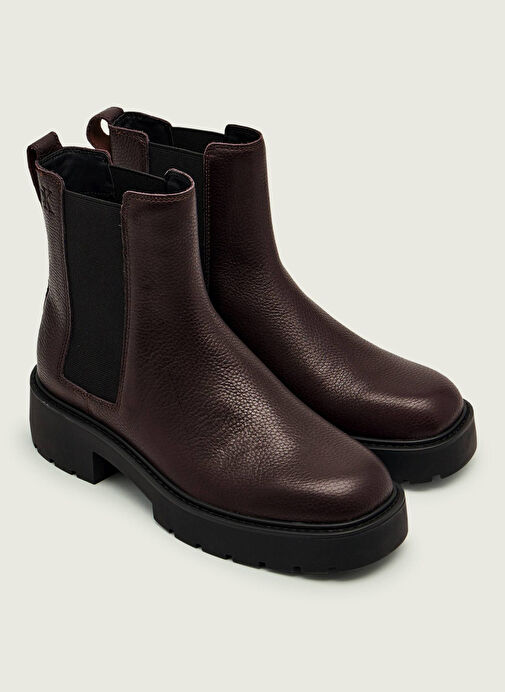 Calvin Klein Kahverengi Kadın Deri Bot YW0YW02072BAP - Görsel 3