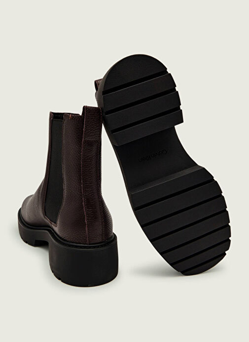 Calvin Klein Kahverengi Kadın Deri Bot YW0YW02072BAP - Görsel 5