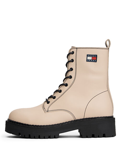 Tommy Hilfiger Bej Kadın Deri Bot EN0EN02907AES - Görsel 5