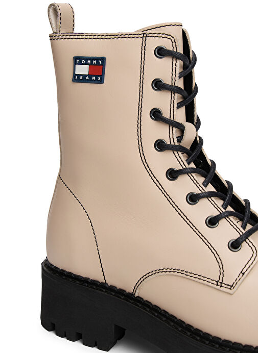 Tommy Hilfiger Bej Kadın Deri Bot EN0EN02907AES - Görsel 7