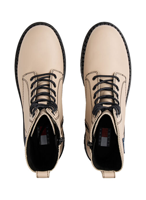 Tommy Hilfiger Bej Kadın Deri Bot EN0EN02907AES - Görsel 4