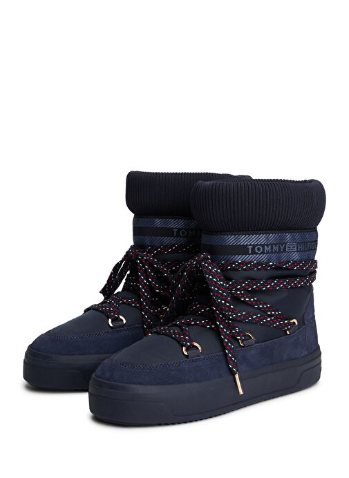 Tommy Hilfiger Lacivert Kadın Bot FW0FW09163DW6 - Görsel 5