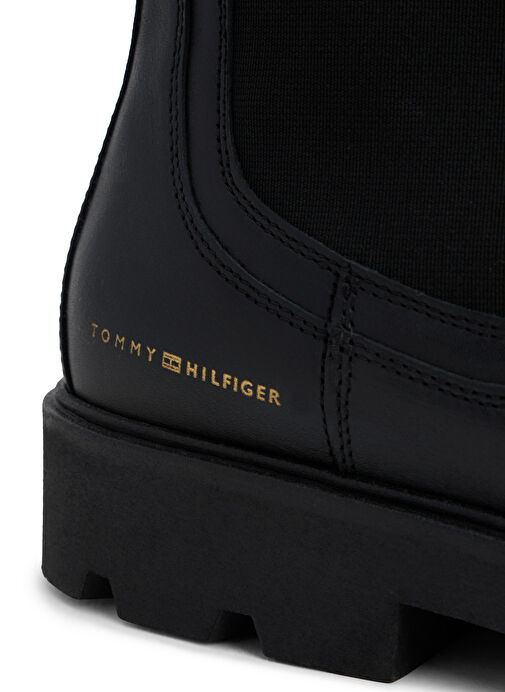 Tommy Hilfiger Siyah Kadın Deri Bot FW0FW08770BDS - Görsel 5