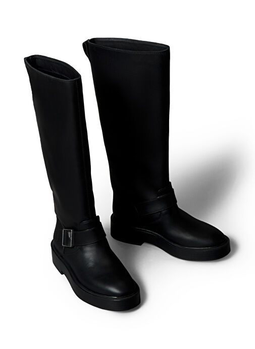 Calvin Klein Siyah Kadın Deri Bot YW0YW01972BEH - Görsel 4