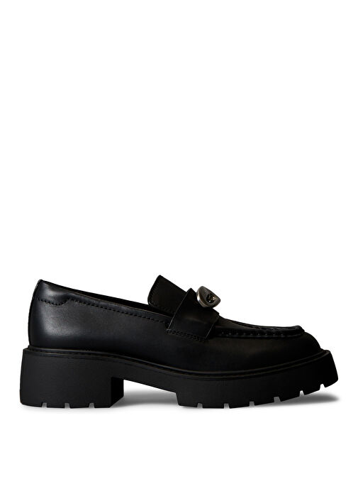 Calvin Klein Siyah Kadın Deri Loafer YW0YW01912BEH - Görsel 2