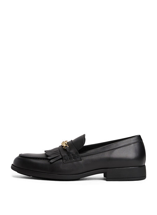 Tommy Hilfiger Siyah Kadın Deri Loafer FW0FW08971BDS - Görsel 3