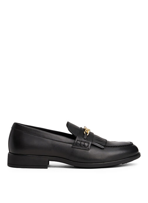 Tommy Hilfiger Siyah Kadın Deri Loafer FW0FW08971BDS - Görsel 2