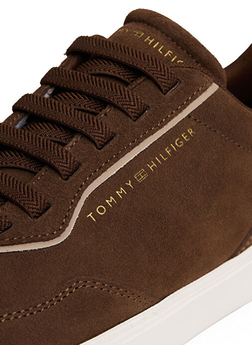Tommy Hilfiger Kahverengi Kadın Deri Sneaker FW0FW09050GV0 - Görsel 6
