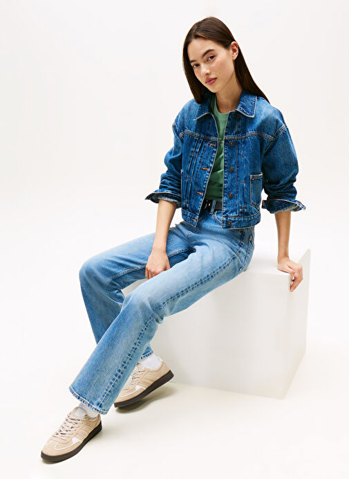 Tommy Hilfiger Bej Kadın Süet Sneaker EN0EN02838AES - Görsel 7