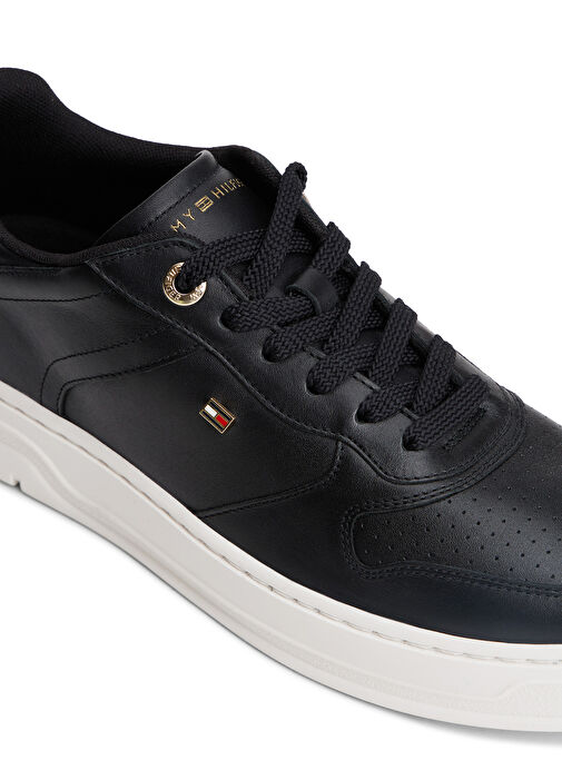 Tommy Hilfiger Siyah Kadın Deri Sneaker FW0FW08795BDS - Görsel 7