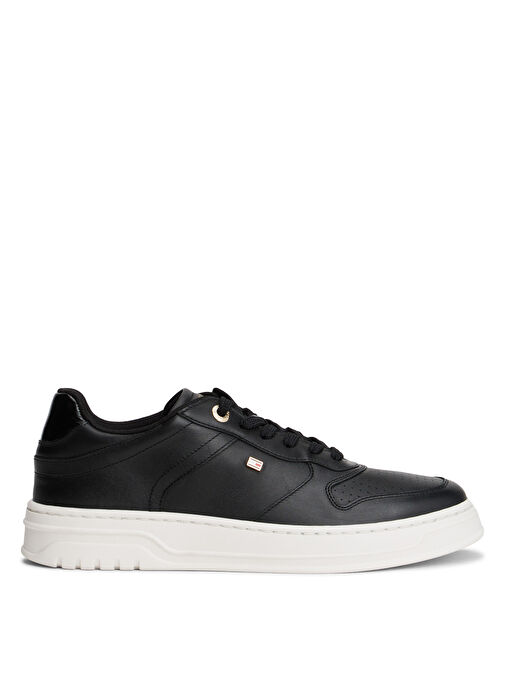 Tommy Hilfiger Siyah Kadın Deri Sneaker FW0FW08795BDS - Görsel 2