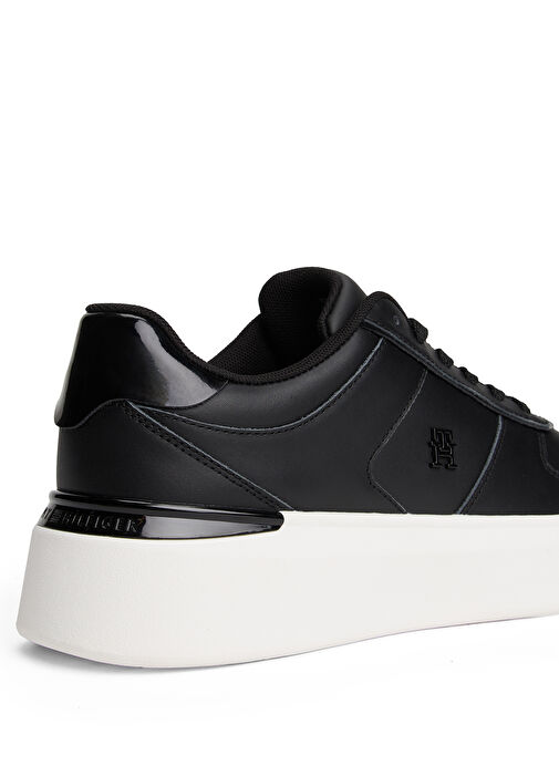 Tommy Hilfiger Siyah Kadın Deri Sneaker FW0FW08819BDS - Görsel 6