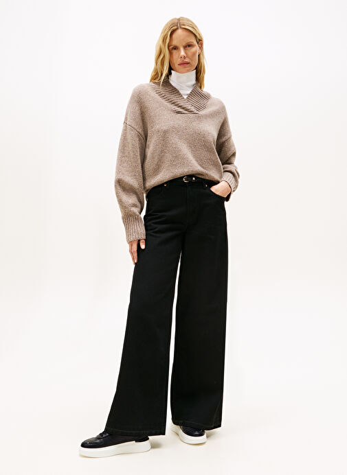 Tommy Hilfiger Siyah Kadın Deri Sneaker FW0FW08819BDS - Görsel 7