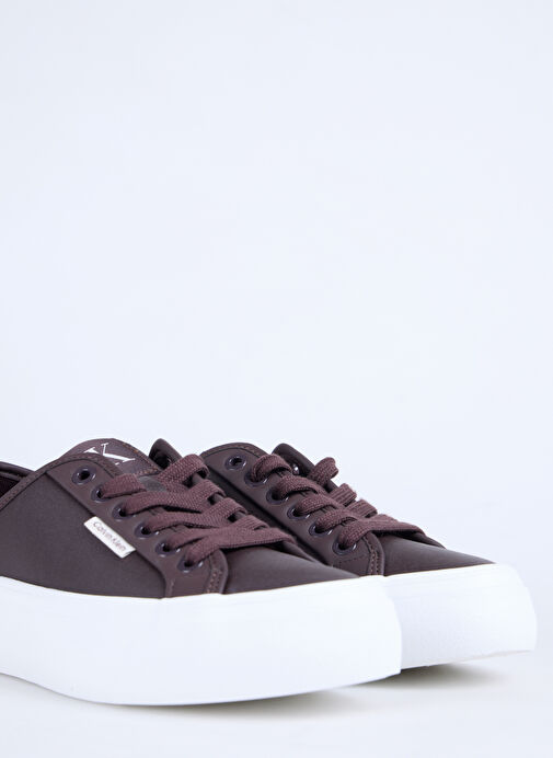 Calvin Klein Kahverengi Kadın Deri Sneaker YW0YW01932VH2 - Görsel 6
