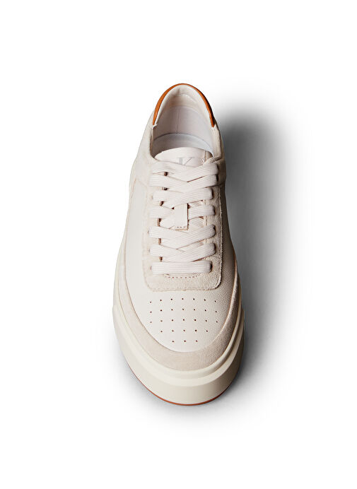 Calvin Klein Bej Kadın Deri Sneaker YW0YW0198701M - Görsel 6