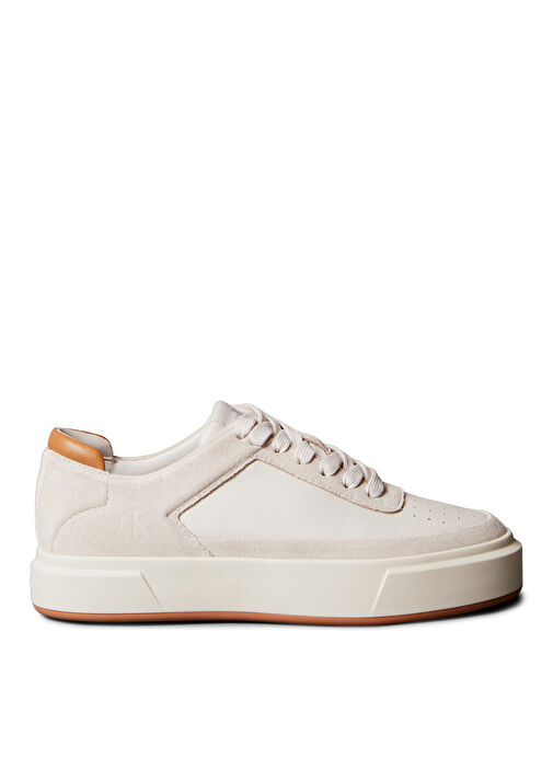 Calvin Klein Bej Kadın Deri Sneaker YW0YW0198701M - Görsel 2