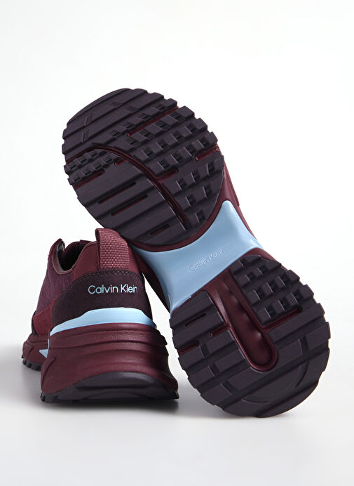 Calvin Klein Bordo Kadın Deri Sneaker YW0YW01995VH2 - Görsel 5