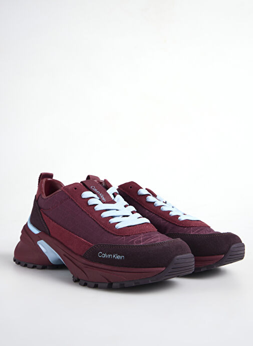 Calvin Klein Bordo Kadın Deri Sneaker YW0YW01995VH2 - Görsel 3