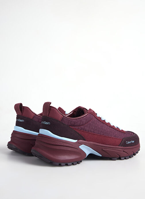 Calvin Klein Bordo Kadın Deri Sneaker YW0YW01995VH2 - Görsel 4