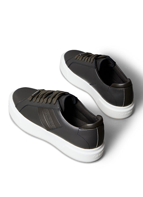Calvin Klein Siyah Kadın Deri Sneaker YW0YW02007PAR - Görsel 5