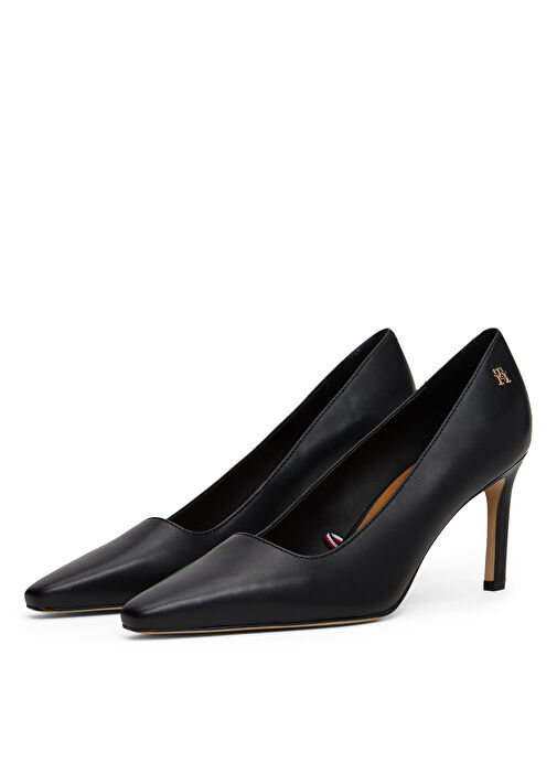 Tommy Hilfiger Siyah Kadın Deri Stiletto FW0FW08993BDS - Görsel 3