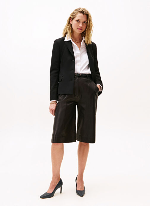 Tommy Hilfiger Siyah Kadın Deri Stiletto FW0FW08993BDS - Görsel 7