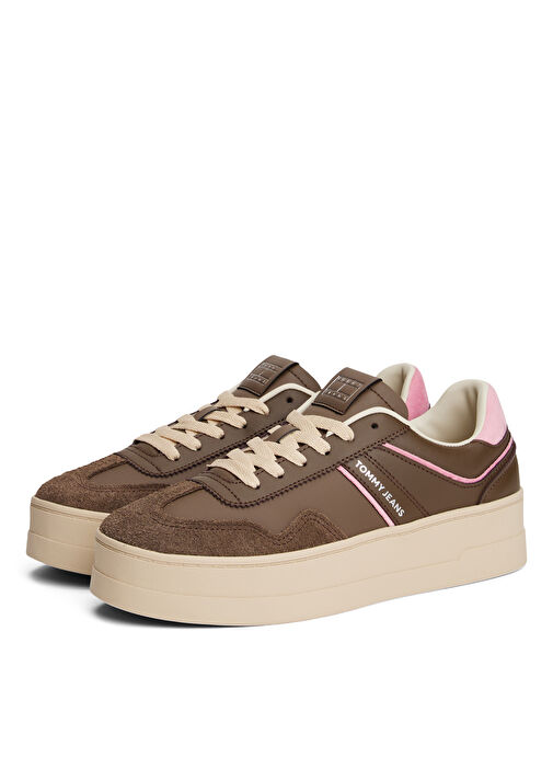 Tommy Hilfiger Kahverengi Kadın Sneaker EN0EN02902GWN - Görsel 3