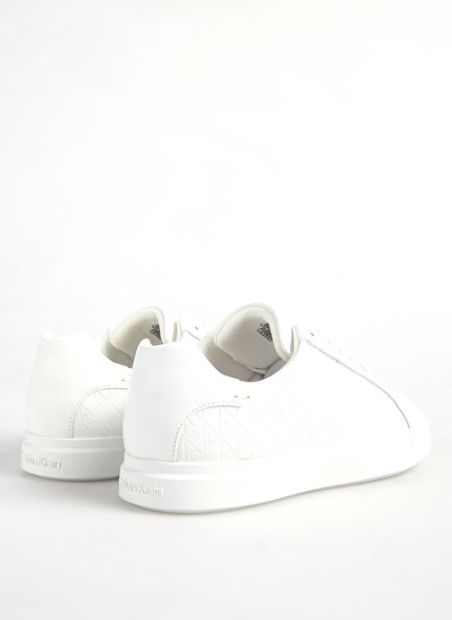 Calvin Klein Beyaz Kadın Deri Sneaker HW0HW02817YAF - Görsel 4