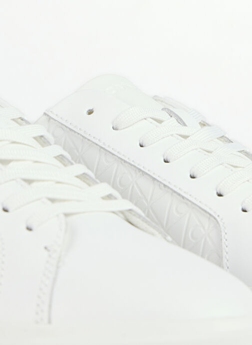 Calvin Klein Beyaz Kadın Deri Sneaker HW0HW02817YAF - Görsel 6