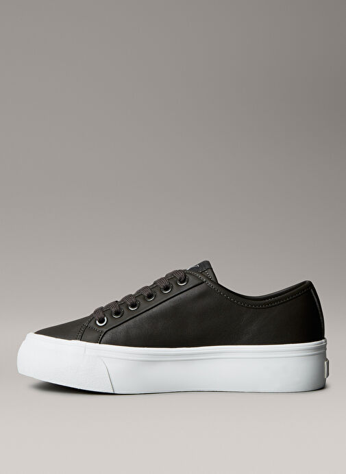 Calvin Klein Siyah Kadın Deri Sneaker YW0YW01932PAR - Görsel 3