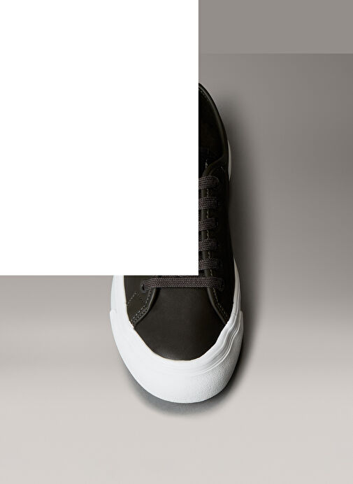 Calvin Klein Siyah Kadın Deri Sneaker YW0YW01932PAR - Görsel 6