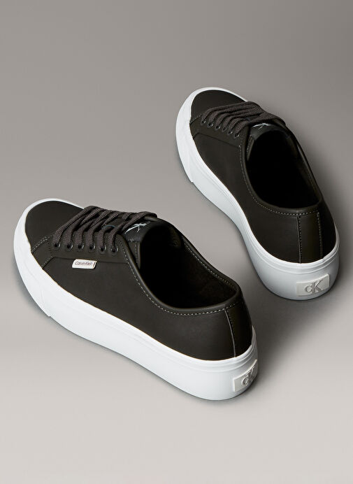 Calvin Klein Siyah Kadın Deri Sneaker YW0YW01932PAR - Görsel 5