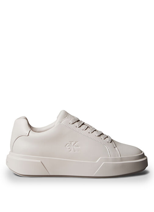 Calvin Klein Ekru Kadın Deri Sneaker YW0YW01947PA8 - Görsel 2