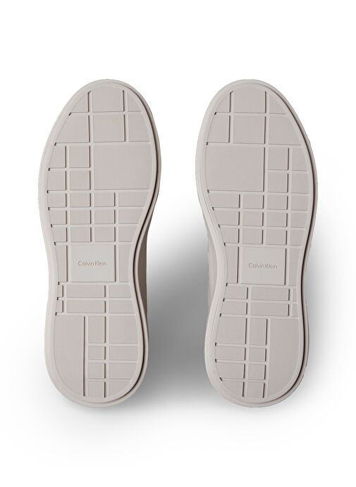 Calvin Klein Ekru Kadın Deri Sneaker YW0YW01947PA8 - Görsel 7