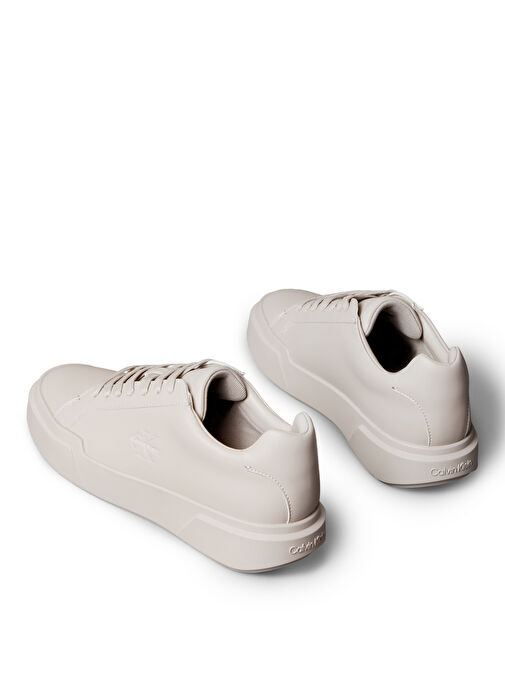 Calvin Klein Ekru Kadın Deri Sneaker YW0YW01947PA8 - Görsel 5