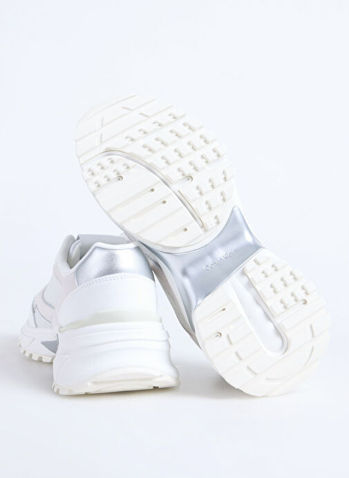 Calvin Klein Beyaz Kadın Deri Sneaker YW0YW020090LC - Görsel 5