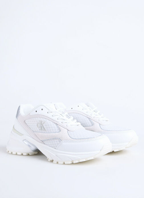 Calvin Klein Beyaz Kadın Deri Sneaker YW0YW020090LC - Görsel 3