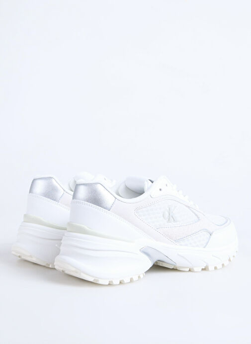 Calvin Klein Beyaz Kadın Deri Sneaker YW0YW020090LC - Görsel 4