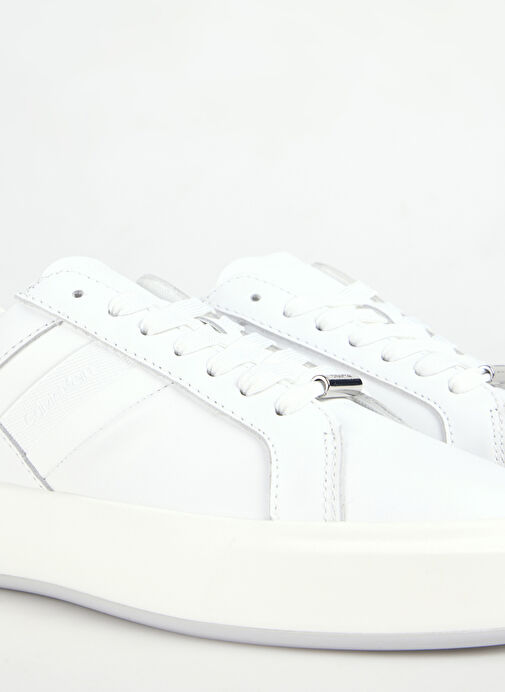 Calvin Klein Beyaz Kadın Deri Sneaker YW0YW02007YAF - Görsel 6