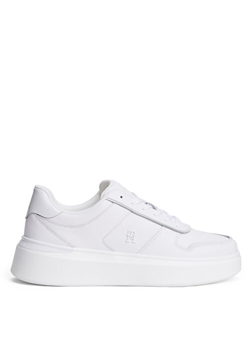 Tommy Hilfiger Beyaz Kadın Deri Sneaker FW0FW08819YBR - Görsel 2
